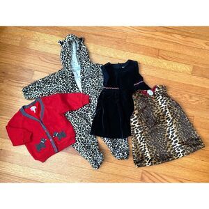 Baby Girl 6-12 Month Lot Velvet Animals Dressy Flowers Dogs Knit Coveralls Feet